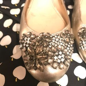 Vera Wang flats. GOLD